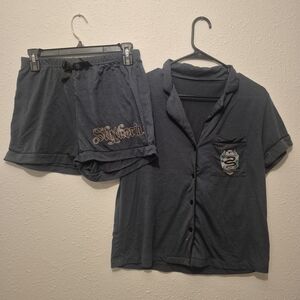 Slytherin Pajama Set in Dark Gray